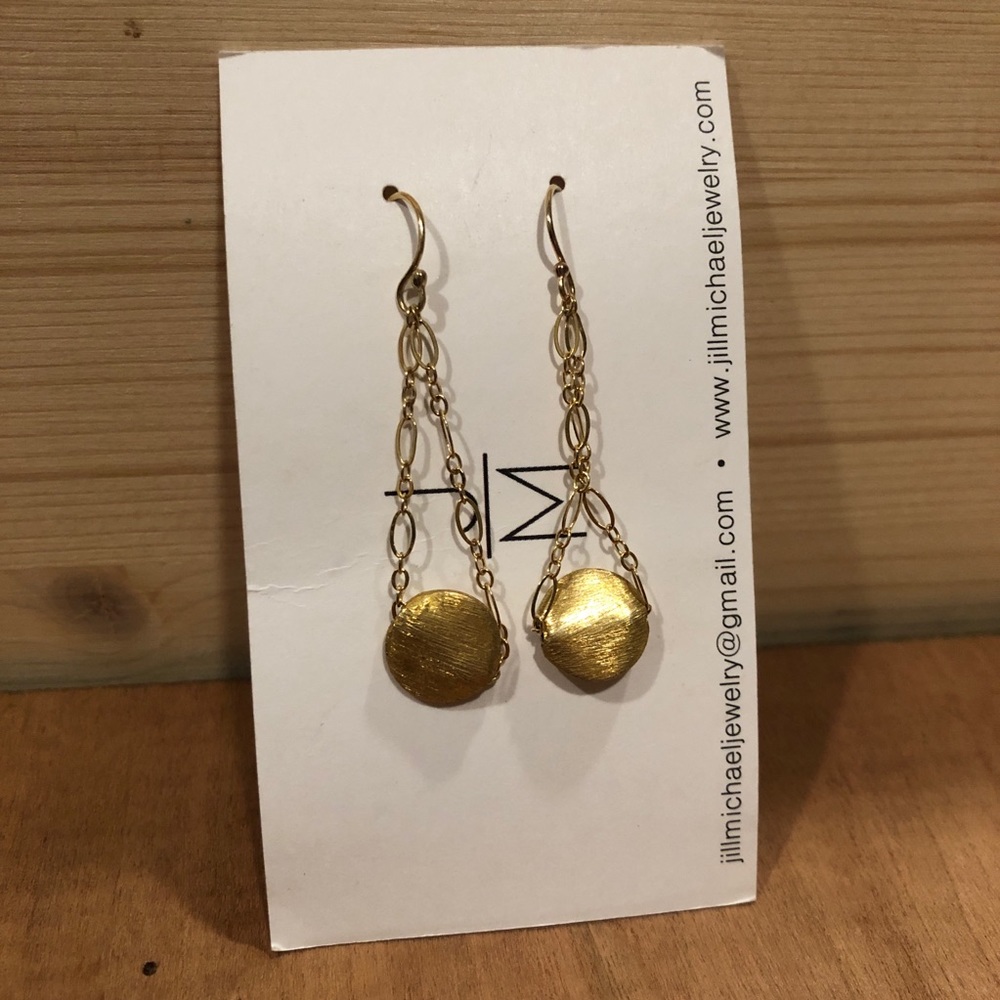 Jill Michael 22k Gold plated bead chain earring
